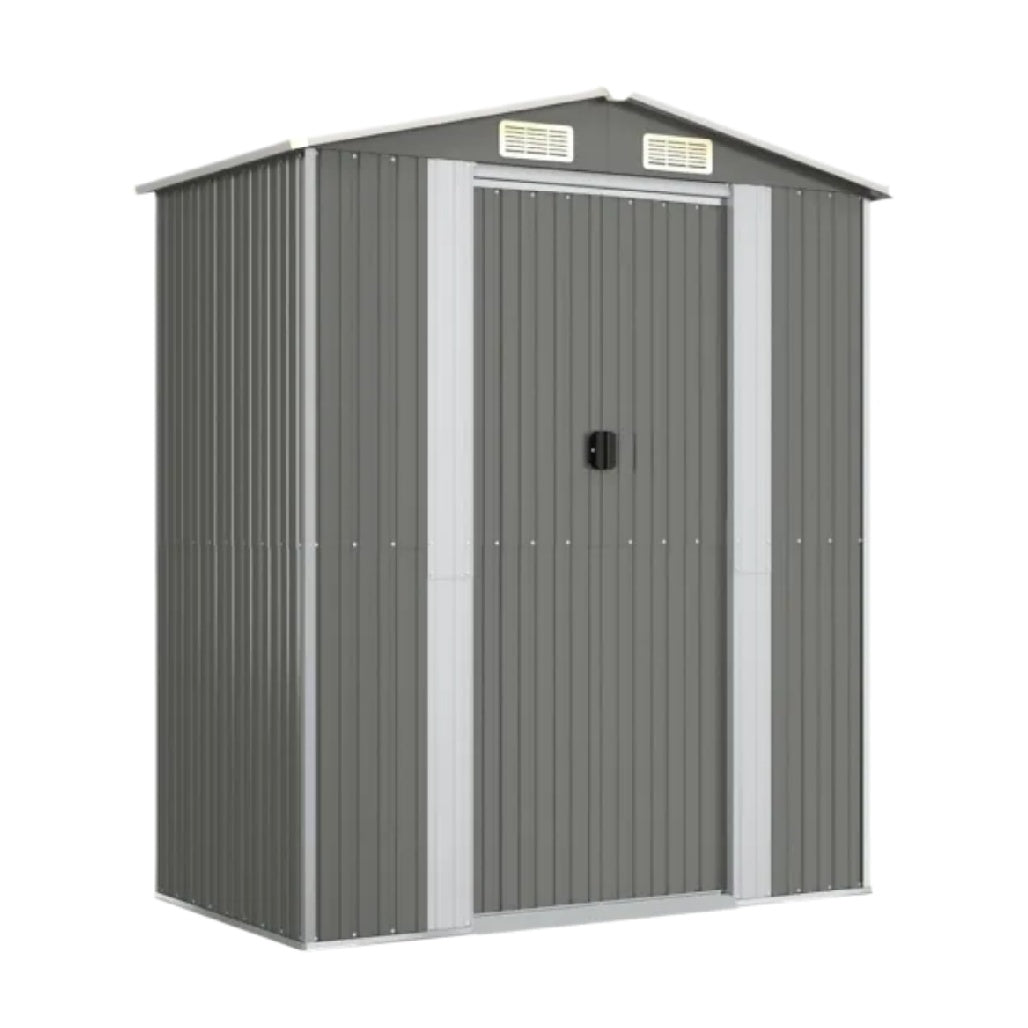 金属製収納小屋 - 庭や屋外の物置に最適 - スチール - 150 x 75 x 180